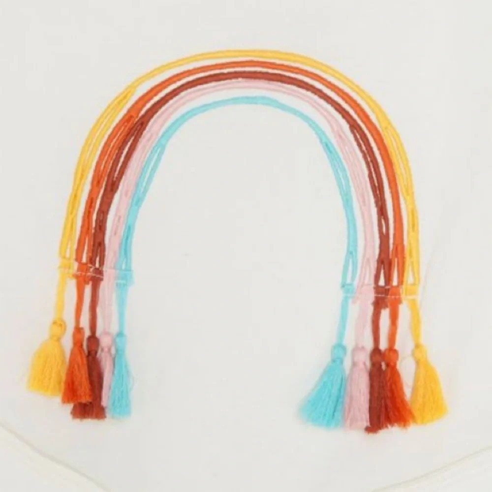 Colorful Rainbow Ruffle Sleeve Tee - Picture 3 of 3